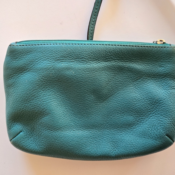 Vintage Coach Teal Leather Turnlock Wristlet - Picture 4 of 11
